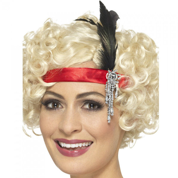 Satin Charleston Red Headband